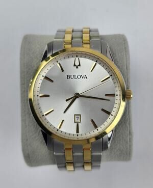 Bulova Classic Two-Tone Stainless Steel Quartz Men's Watch -Short bracelet